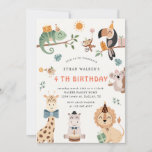 Cute Safari Party Animals Kids Birthday Invitation<br><div class="desc">Our "Cute Safari Animals" collection for your nature theme kids birthday party with  very cute safari animal illustrations paired with nice typography. Check our store for more items from this collection.</div>