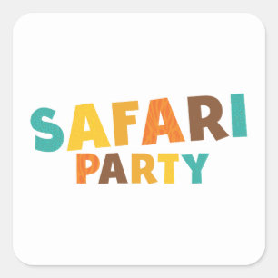 Cute Safari Square Sticker