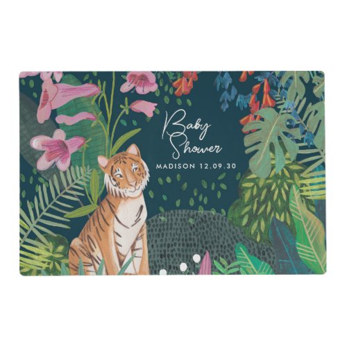 Cute Safari Tiger Jungle New Baby Shower    Placemat