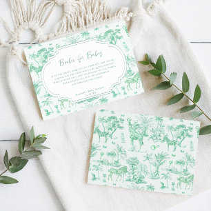 Cute Safari Toile de Jouy Book Request Enclosure Card