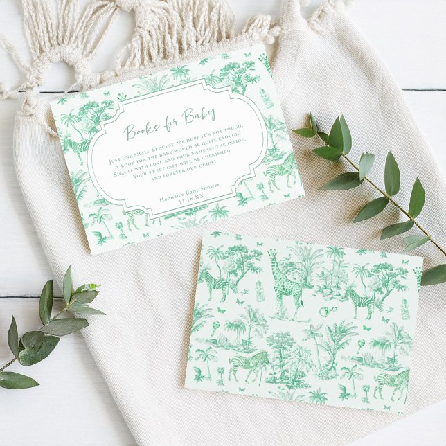 Cute Safari Toile de Jouy | Book Request Enclosure Card (Creator Uploaded)