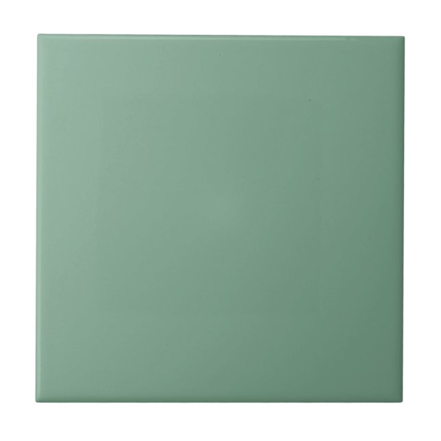 Cute sage green mix and match decor ceramic tile (Front)