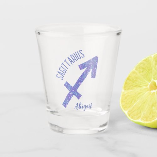 Cute Sagittarius Astrology Sign Personalized Shot Glass