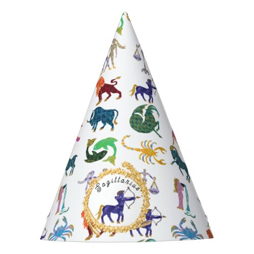 Cute Sagittarius Zodiac Birthday Party Hat