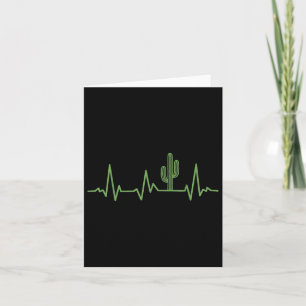 Cute Saguaro Cactus Desert Plant Cacti Lovers Hear Card
