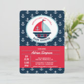 Cute Sailboat Invitation (Standing Front)