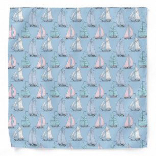 Cute Sailboat Pattern 1 Bandana