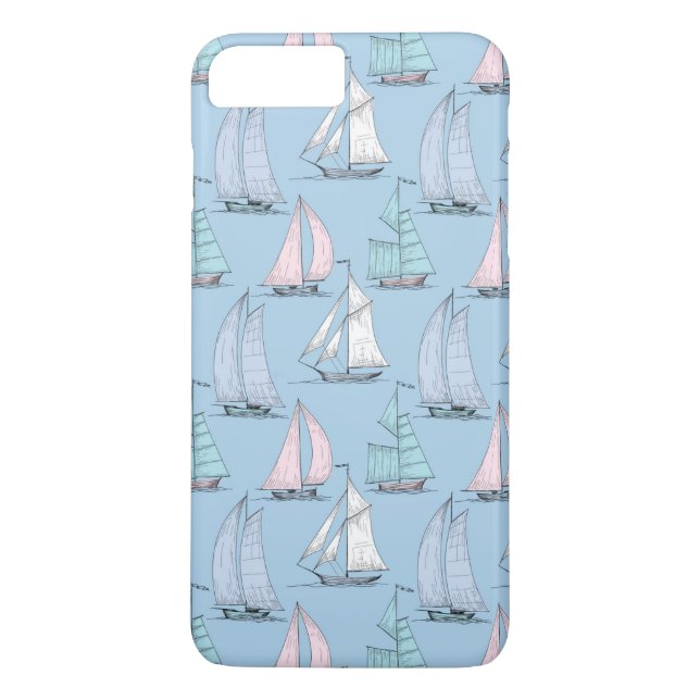 Cute Sailboat Pattern 1 Case-Mate iPhone Case (Back)
