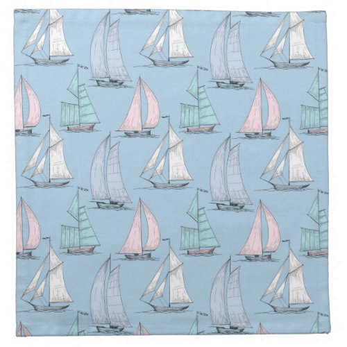 Cute Sailboat Pattern 1 Cloth Napkin