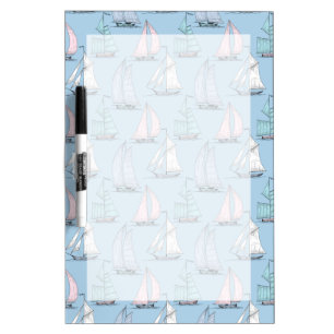 Cute Sailboat Pattern 1 Dry Erase Board