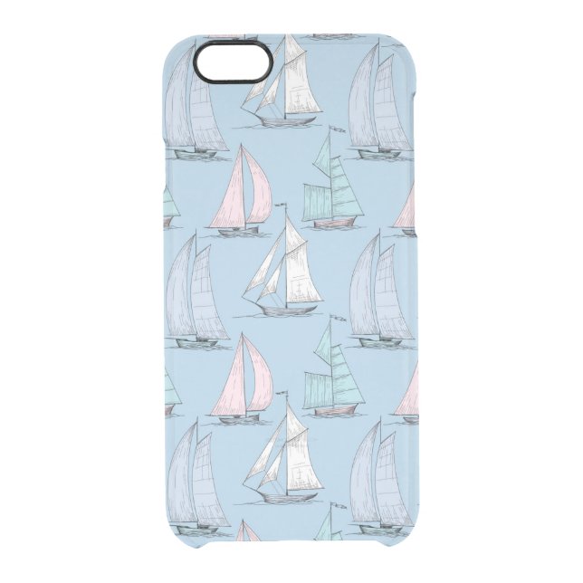 Cute Sailboat Pattern 1 Uncommon iPhone Case (Back)