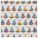Cute Sailboat Pattern 2 Fabric