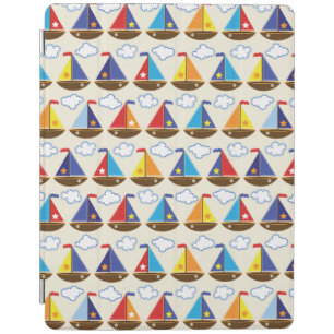 Cute Sailboat Pattern 2 iPad Smart Cover