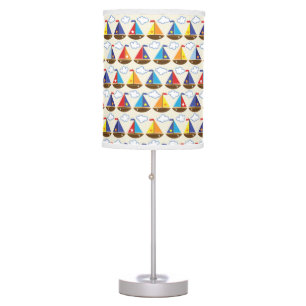 Cute Sailboat Pattern 2 Table Lamp