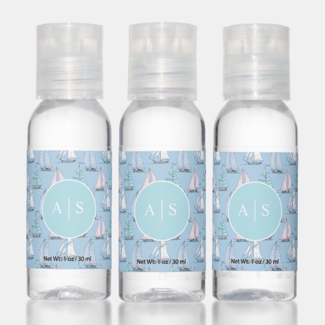 Cute Sailboat Pattern Hand Sanitizer (Set)