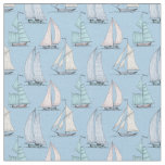 Cute Sailboat Pattern | Monogram 2 Fabric