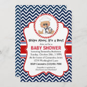 Cute Sailor Boy Nautical Baby Shower Invitation (Front/Back)