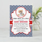 Cute Sailor Boy Nautical Baby Shower Invitation (Standing Front)