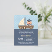 Cute Sailor Boy Nautical Baby Shower Invitations (Standing Front)