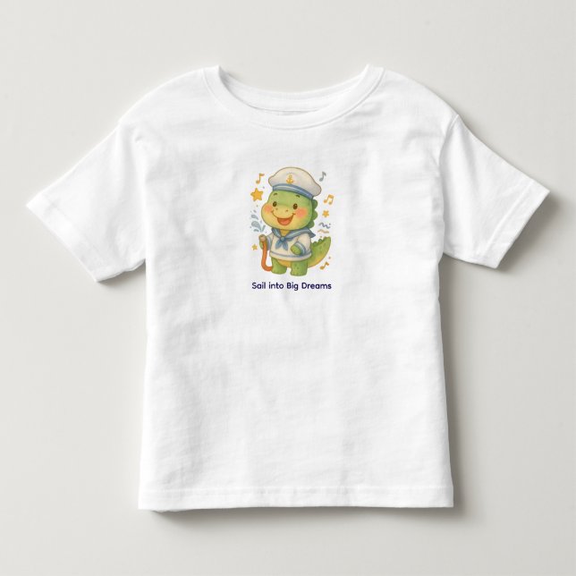 Cute Sailor Dinosaur – Dino Jobs Toddler T-shirt (Front)