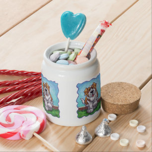 Cute Saint Bernard Candy Jar