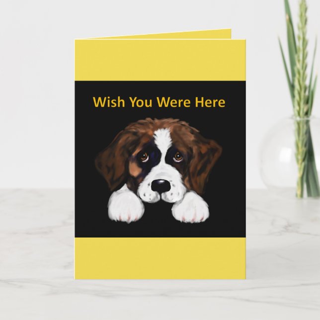 Cute Saint Bernard Card (Front)