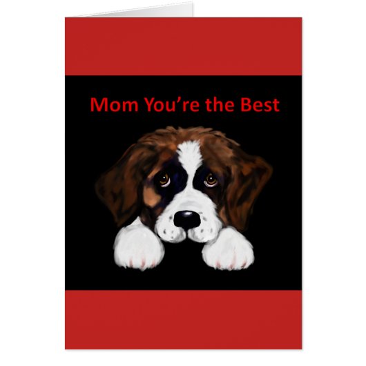 Cute Saint Bernard Cards (Front)