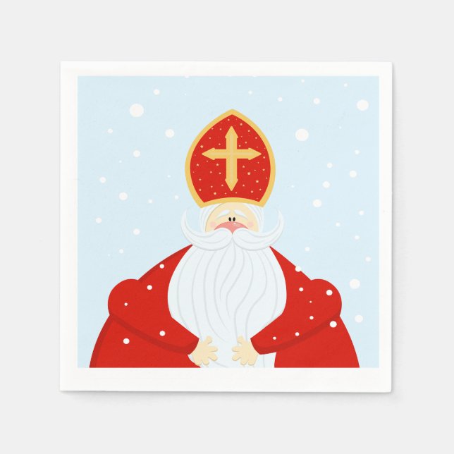 Cute Saint Nicholas    Napkins (Front)