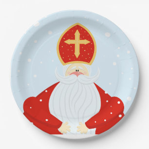 Cute Saint Nicholas    Paper Plates