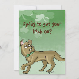Cute Saint Patrick's Day Irish Dog Card