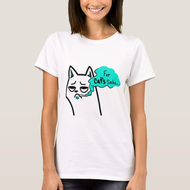 Cute, sake,guy,tees,kitten,funny,cat T-Shirt (Front)
