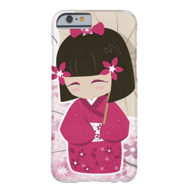 Cute Sakura Kokeshi Doll Case-Mate iPhone Case (Back)
