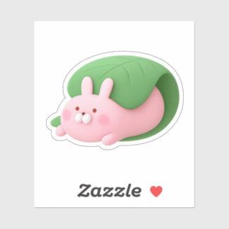 Cute Sakura Mochi Bunny Japanese Sweet Custom Stic Sticker