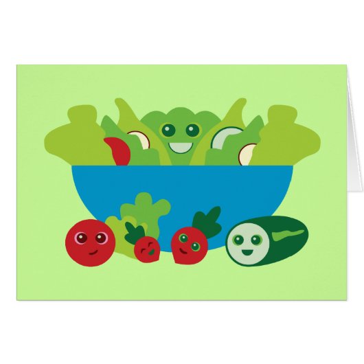 Cute Salad Cards (Front Horizontal)