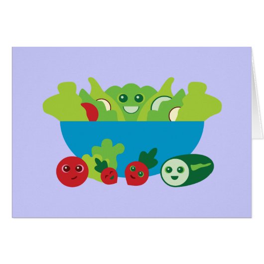 Cute Salad Cards (Front Horizontal)