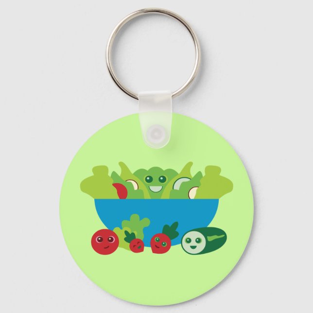 Cute Salad Keychain (Front)
