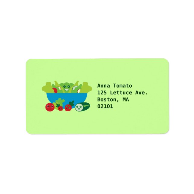 Cute Salad Label (Front)