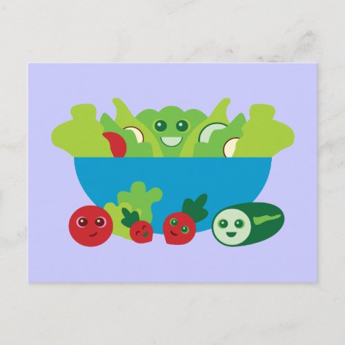 Cute Salad Postcard