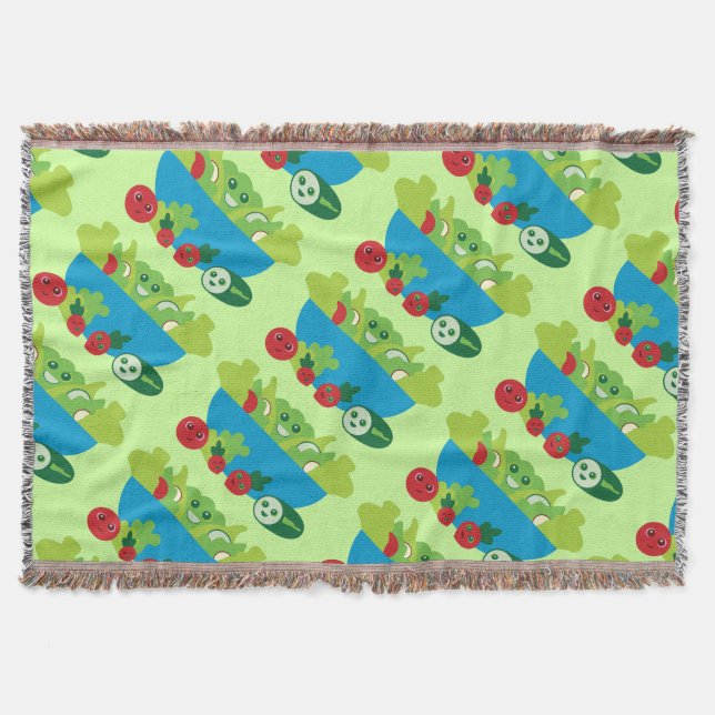 Cute Salad Throw Blanket (Front)