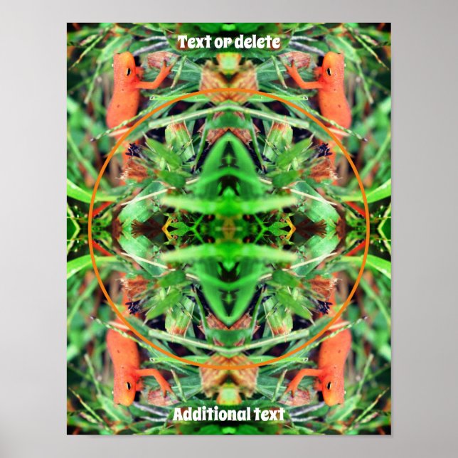 Cute Salamander Personalized Create Your Own Photo Poster (Front)