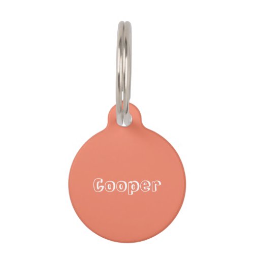 Cute salmon custom name contact info dog cat pet ID tag