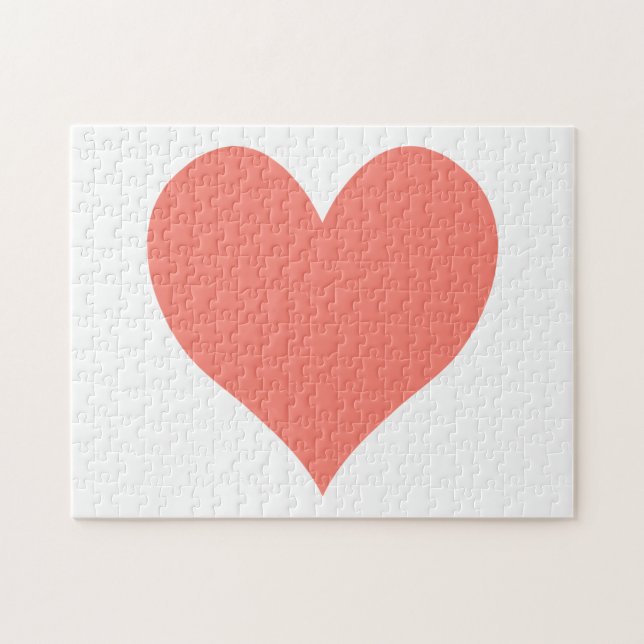 Cute Salmon Heart Jigsaw Puzzle (Horizontal)