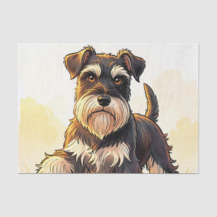 Cute Salt and Pepper Schnauzer Puppy Tissue Paper