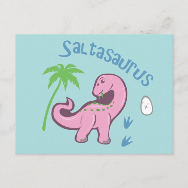 Cute Saltasaurus Postcard (Front)