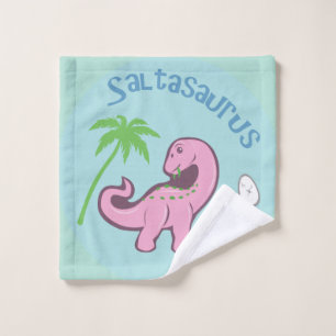 Cute Saltasaurus Wash Cloth