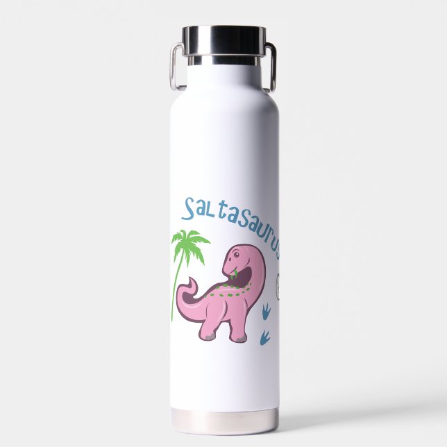 Cute Saltasaurus Water Bottle (Front)