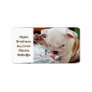 Cute Salute English Bulldog Puppy Label