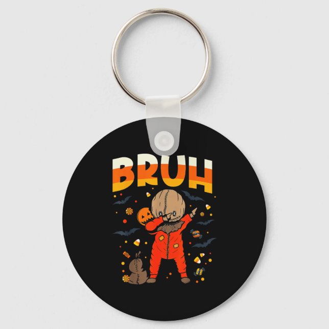 Cute Sam Dabbing Funny Bruh Halloween Costume 2025 Keychain (Front)
