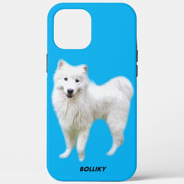 Cute Samoyed Cartoon iPhone iPad Case (Back)
