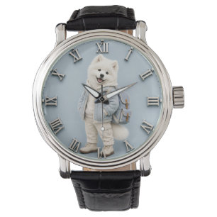Cute Samoyed Puppy dog Watch